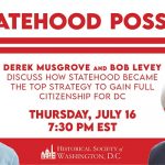 Historical Society Talks DC Statehood Next Thursday, July 17