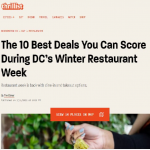 The 10 Best Deals You Can Score During DC’s Winter Restaurant Week