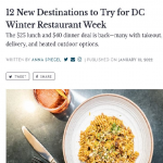 12 New Destinations to Try for DC Winter Restaurant Week