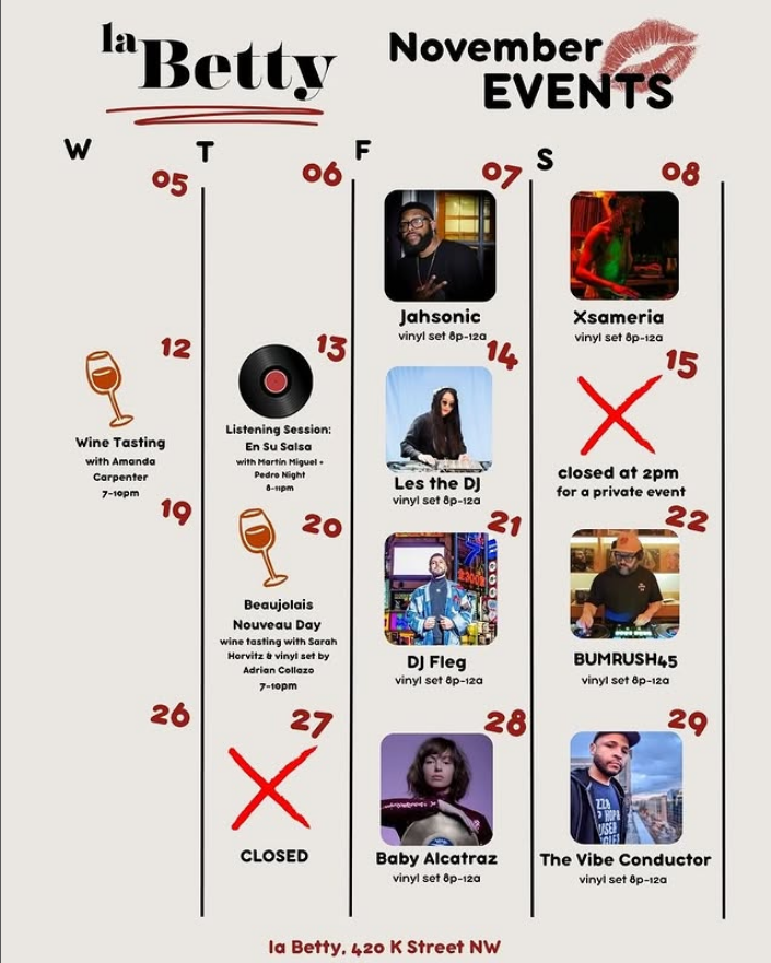 Vinyl sets at la betty